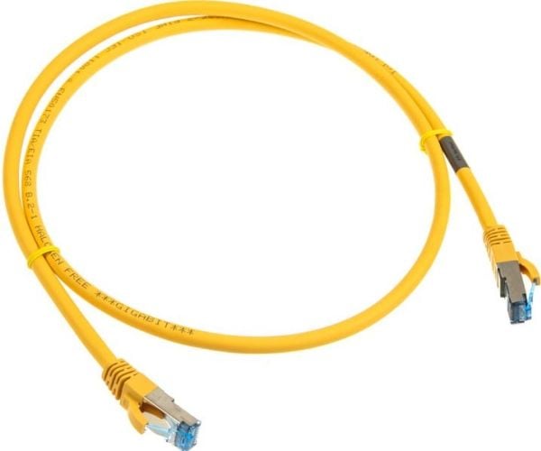 InLine 76811Y, 1 m, Cat6a, S/FTP (S-STP), RJ-45, RJ-45, Gult