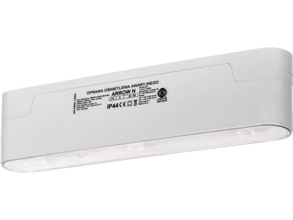 ARROW N ECO LED 3x1W turvavalaisin (optiikka avoimiin tiloihin) 1h yksikäyttöinen ARNO/3x1W/E/1/SE/X/WT