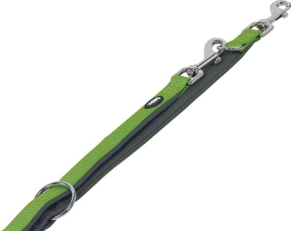 Nobby 80529-39, Hund, Dobbel styring, Grønn, Grå, Ledning, Nylon, M-L