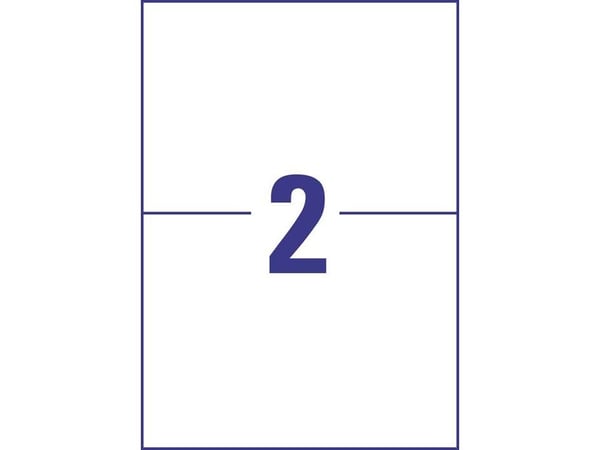 Avery L7916-10 - Polyetylen (PE) - permanent lim - hvit - A5 (148 x 210 mm) 20 etikett(er) (10 rulle(r) x 2) filmetiketter