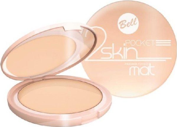 Bell pudder matujacy "2 Skin" pocket nr 043 beige presset 9g