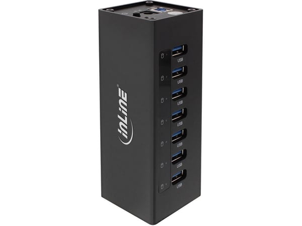 InLine 4043718214402, USB 3.2 Gen 1 (3.1 Gen 1) Type-A, USB 3.2 Gen 1 (3.1 Gen 1) Type-A, 5000 Mbit/s, lajittelu, alumiini, DC