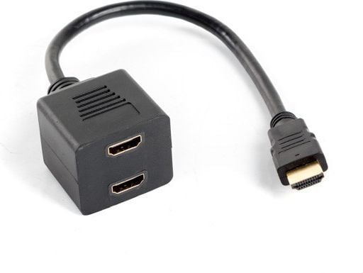 Lanberg - HDMI-splitter - HDMI hann til HDMI hunn - 25 cm