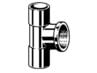 VIEGA Tee 15x1/2x15 mm med loddemuffe og rørgevind