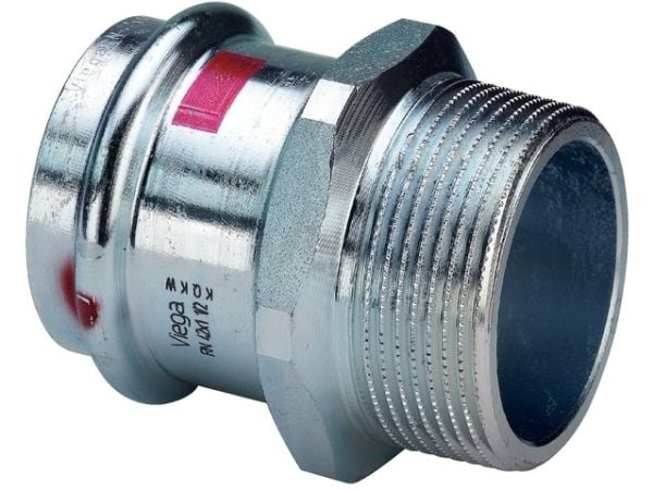Sanpress Inox overgang 54 mm x 2" rustfrit stål, 436568