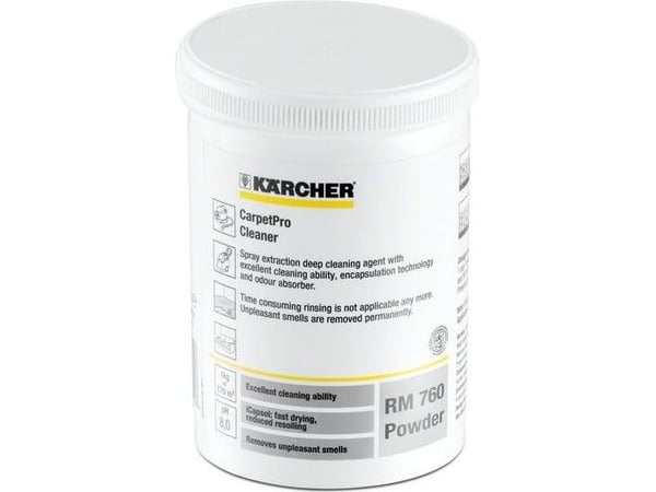 Kärcher CarpetPro RM 760 Classic - Rengjøringsmiddel - pulver - potte - 800 g - profesjonell - konsentrert - hvit - for Kärcher Puzzi 30/4E, Puzzi ...