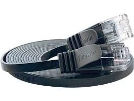Slim Wirewin Wirewin Slim - patchkabel - RJ-45 (M) til RJ-45 (M) - 2 m - UTP - CAT 6 - skjermet, flat - svart (PKW-SLIM-KAT6 2.0 SW)