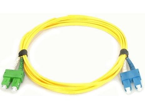 Qoltec Simplex - Koblingskabel - SC/APC-enkeltmodus (hann) til SC/UPC-enkeltmodus (hann) - 3 m - fiberoptisk - simpleks - 9 / 125 micron - G.652D -...