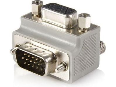 StarTech Right Angle VGA Adapter - Right Angle VGA to VGA - Male/Female - Type 1 - VGA Adapter Cable (GC1515MFRA1) - VGA-adapter - HD-15 (VGA) (han...