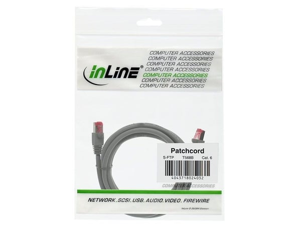 InLine 15m S-STP/PIMF Cat.6, 15m, Cat6, S/FTP (S-STP), RJ-45, RJ-45