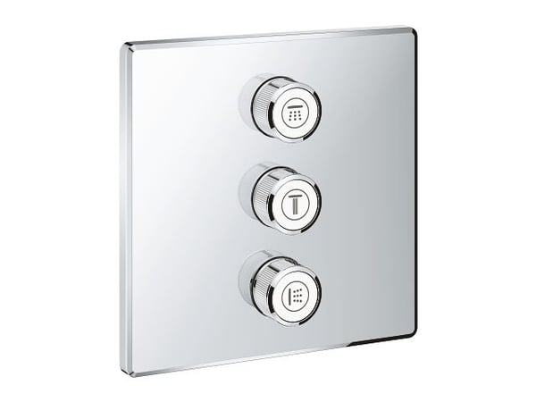GROHE 29127000, Badekar og dusj, Roterende ventiler, Metall, Kromfarget