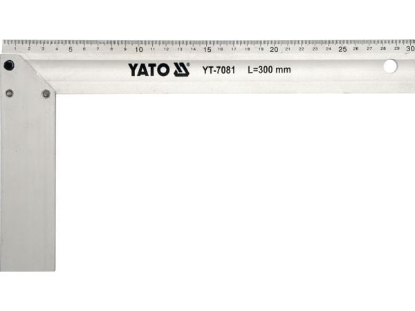 Yato YT-7082, Pöytäviivain, Alumiini, Alumiini, cm, mm, 350 mm, 1 kpl