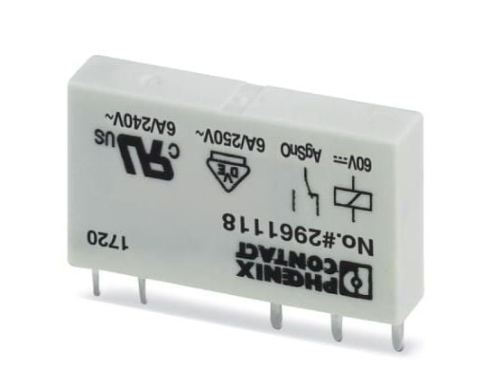 Phoenix REL-MR- 60DC/21, 250 V, 10 A, -40 - 85 °C, 60 - 60 V, 5 x 15 x 28 mm, 6 g