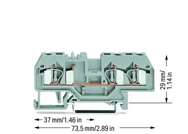 Wago 281-681, 6 mm, 73,5 mm, 29 mm, 800 V