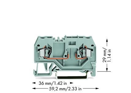 Wago 281-916, 6 mm, 59 mm, 29 mm, 400 V