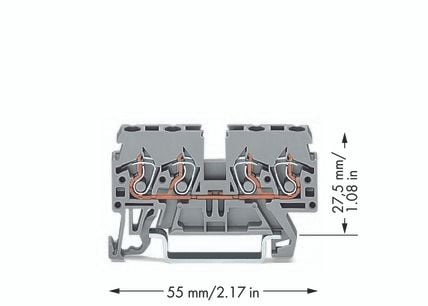 Wago 870-831, 5 mm, 55 mm, 27,5 mm, 500 V