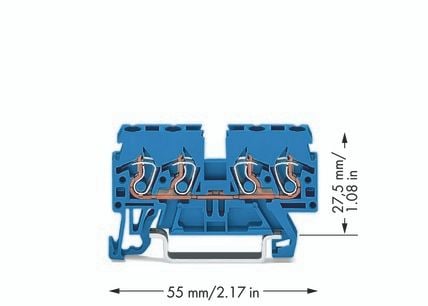 Wago 870-834, 5 mm, 27,5 mm, 55 mm, 500 V