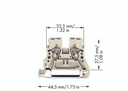 Wago 870-909, 5 mm, 44.5 mm, 27.5 mm, 27.5 mm