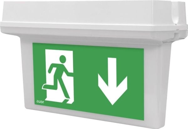 AWEX nödarmatur HELIOS DS IP65 LED för centralbatteri HDL/1,2W/F/CB/OP - HDL/1,2W/F/CB/OP