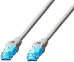 DIGITUS Ecoline - Patchkabel - RJ-45 (han) til RJ-45 (han) - 5 m - UTP - CAT 5e - booted - grå