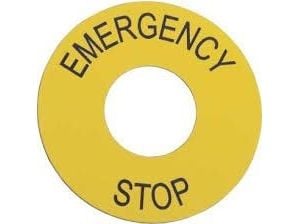 Skilt ZB2BY9330 TEKST:EMERGENCY