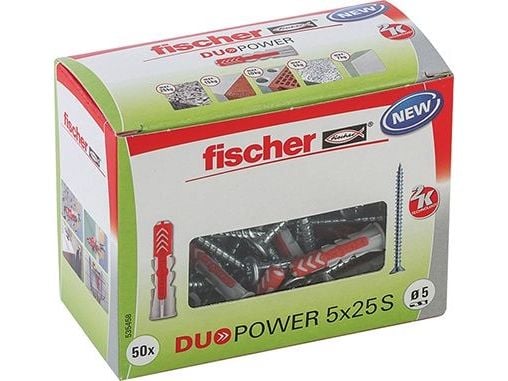 Fischer DUOPOWER 5x25 S LD 2-komponents råplugg 25 mm 5 mm 535458 50 st
