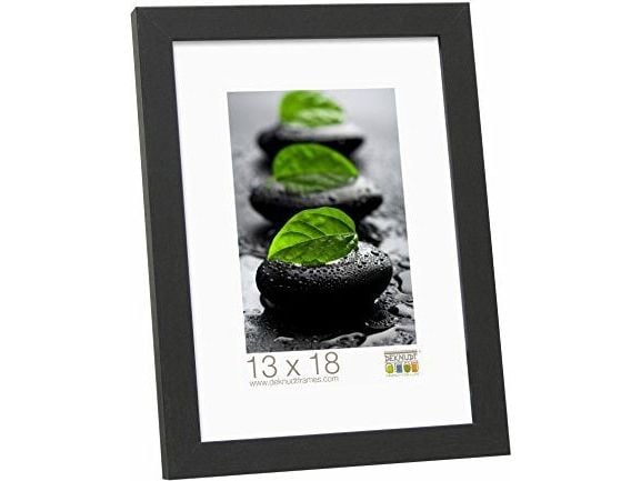 Deknudt S44CF2, Enkel bilderamme, Tre, Sort, 15 x 20 cm, Reflekterende, Landskap/portrett