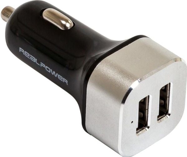 RealPower 176635, Auto, AC, 5 V, Musta, Hopea