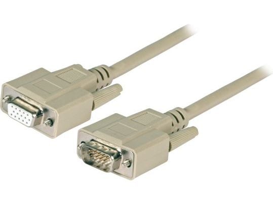 EFB Elektronik HD-DSub 15 2m, 2 m, VGA (D-Sub), VGA (D-Sub), Hankjønn, Hunkjønn, Beige