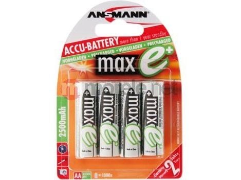 ANSMANN - Batteri 4 x AA type - NiMH - (oppladbart) - 2500 mAh