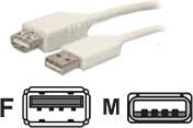 EFB Elektronik 5m, USB 2.0, M/F, 5 m, USB A, USB A, USB 2.0, Hankjønn/hunkjønn, Grå