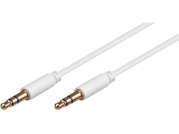 Microconnect AUDLL2W, 3.5mm, Uros, 3.5mm, Uros, 2 m, Valkoinen