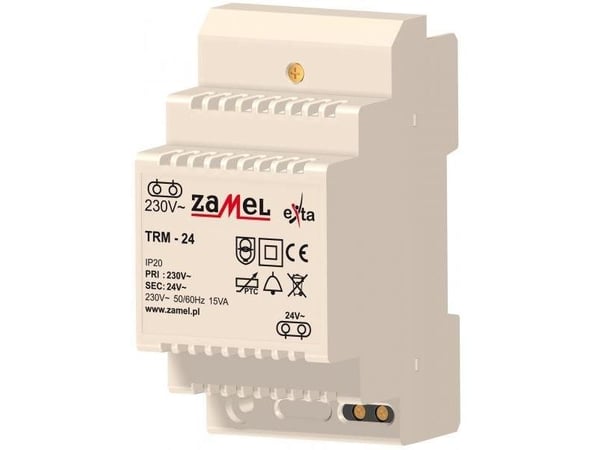 Zamel TRM-24 Dörklokke-transformator 24 V/AC 0,63 A