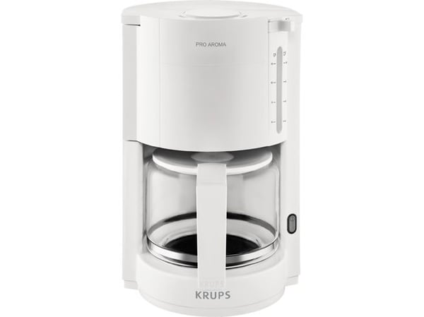 Krups F30901, Droppande kaffebryggare, 1050 W, Vit