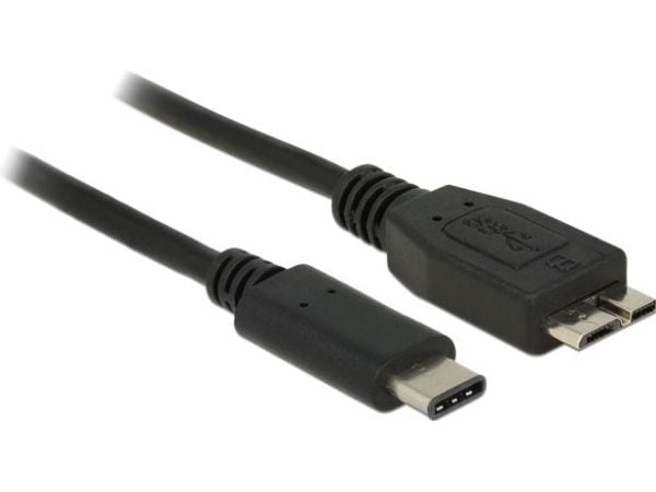Delock - USB-kabel - Micro-USB Type B (hann) til USB-C (hann) - USB 3.1 Gen 2 - 1 m - svart