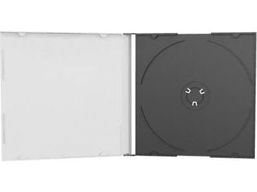 MediaRange CD Jewelcase Single tray - CD-cover - kapasitet: 1 CD/DVD - svart (en pakke 100)