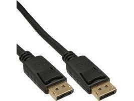 InLine 17110P, 10 m, DisplayPort, DisplayPort, Svart, Gull, Hankjønn/hankjønn