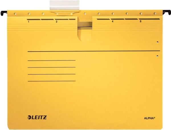 Leitz ALPHA - Ripustettava rengaskansio - A4 - keltainen
