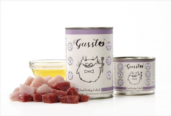 GUSSTO våtfôr til katt i boks Fresh Turkey Duck 400 g