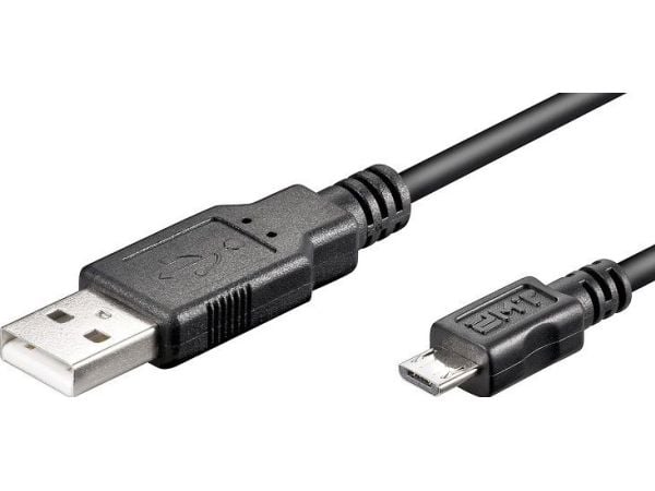 Goobay 93920, 3 m, Micro-USB B, USB A, USB 2.0, 0,48 Gbit/s, Sort