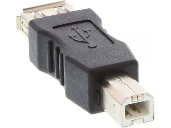 InLine 33442, USB 2.0 A female, USB 2.0-B M, Beige