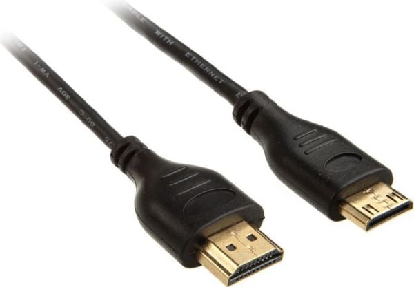 InLine 17501C, 1 m, HDMI-tyyppi A (vakio), HDMI Type C (Mini), Musta