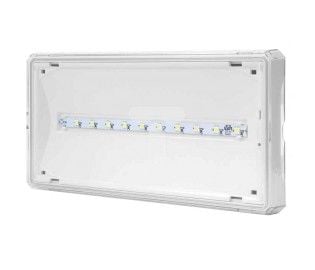 Nödarmatur EXIT IP65 1W 1h enkelbatteri vit AWEX ETE/1W/ESE/X/WH