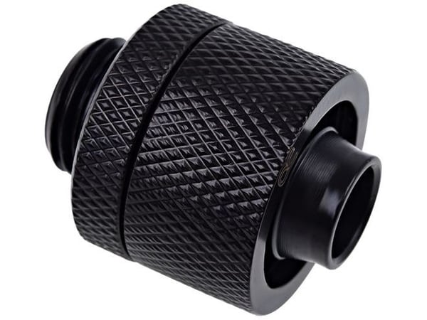 Alphacool Eiszapfen Connector Series Straight Socket 16/10mm - Armatur for væskekjølesystemkompresjon - mørkesvart