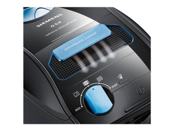 Siemens Q5.0 extreme silencePower VSQ5X1230 - Støvsuger - beholder - pose - sort