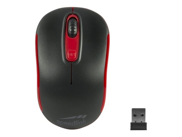 SPEEDLINK Ceptica, Molempikätinen, Optinen, Langaton RF, 1600 DPI, Musta, Punainen