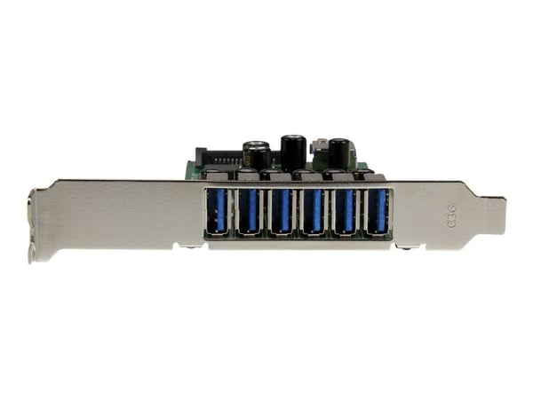 Startech 7 Port PCI Express USB 3.0 Card - Standard & Low-Profile - SATA Power - UASP Support - 1 Internal & 6 External USB 3.0 Ports (PEXUSB3S7) -...