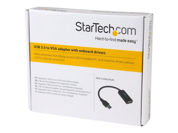 StarTech USB 3.0 to VGA Display Adapter 1920x1200, On-Board Driver Installation, Video Converter with External Graphics Card - Windows (USB32VGAV) ...