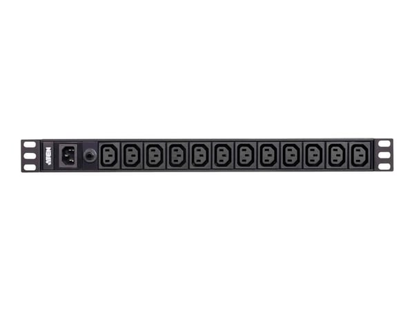 ATEN Basic PDU PE0112G - Strømfordelerenhet (kan monteres i rack) - AC 100-240 V - 2400 VA - inngang: IEC 60320 C14 - utgangskontakter: 12 (12 x IE...