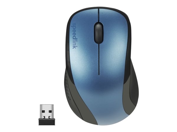 SPEEDLINK KAPPA Mouse - Mus - högerhänt - optisk - 3 knappar - trådlös - 2.4 GHz - trådlös USB-mottagare - blå